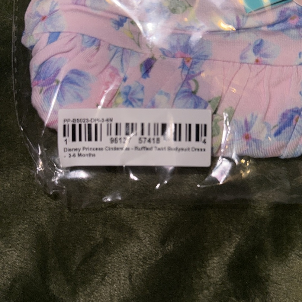 Posh Peanut Disney Princess Cinderella Ruffled Twirl Bodysuit 3-6M - Picture 3 of 7